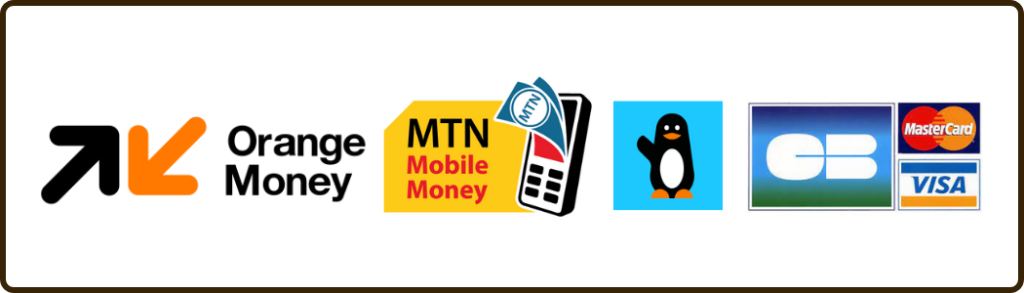 Moyens de paiements en ligne du nom de domaine .ci : orange money, mtn momo, wave, carte bancaire.